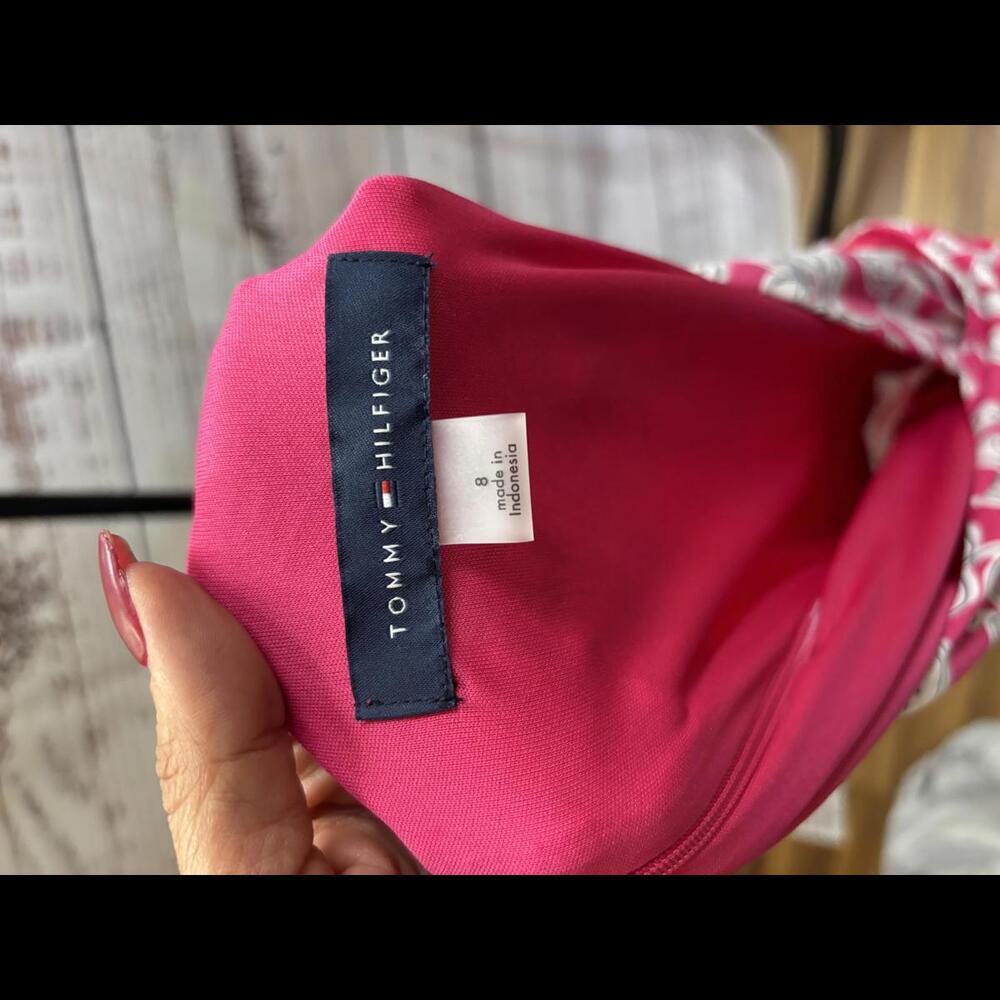 Tommy Hilfiger Chic Floral Summer Dress - Pink and White Pattern - Picture 4 of 6